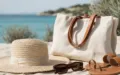 Accessori mare eleganti: guida a cappello, borsa, sandali e occhiali